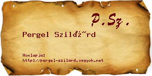 Pergel Szilárd névjegykártya