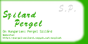 szilard pergel business card