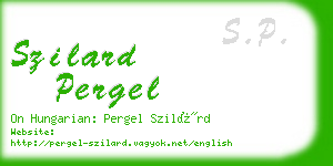 szilard pergel business card